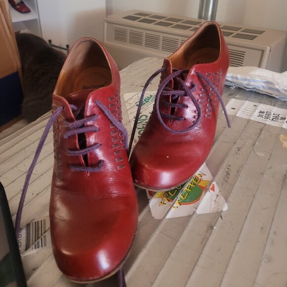 John Fluevog Shoes - Red Fluevog 8 Booties